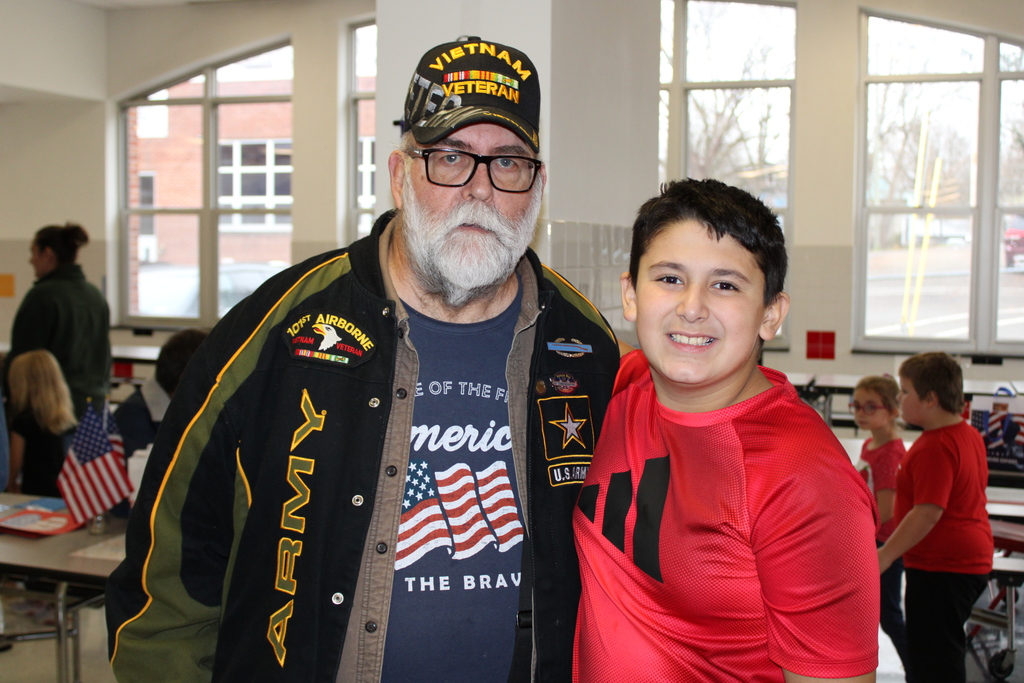 Veteran with student