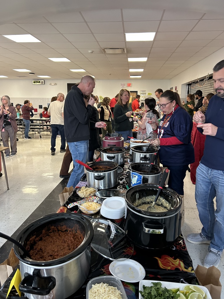 Chili buffet table