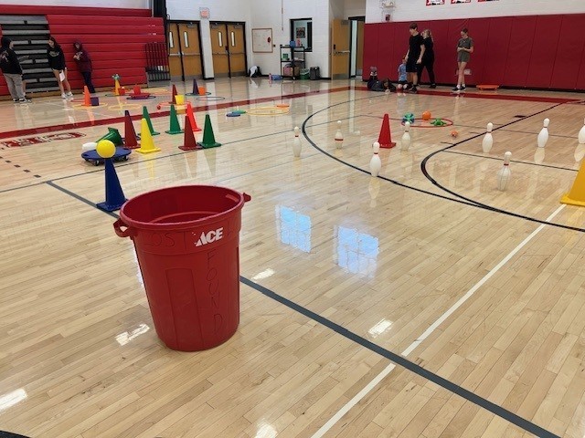 Game setup in the gym