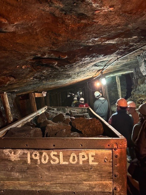 Students and minecart