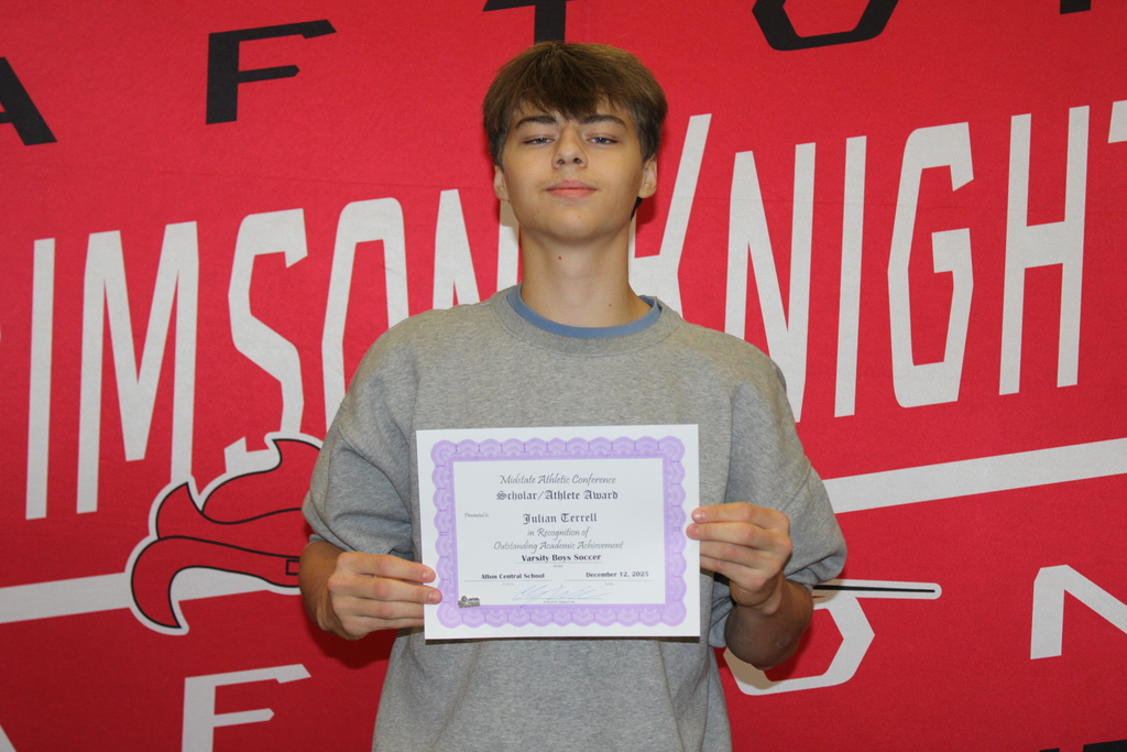 Scholar Athlete with certificate