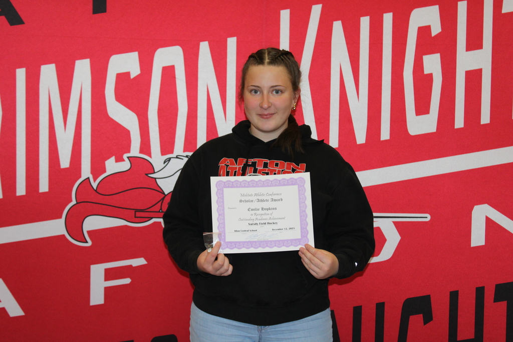 Scholar Athlete with certificate