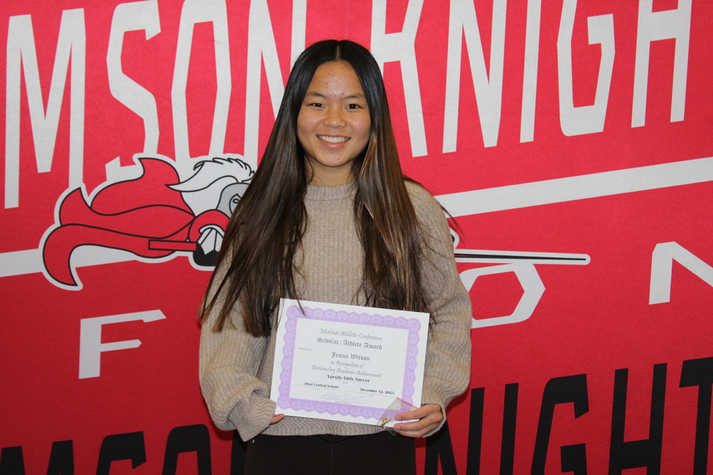 Scholar Athlete with certificate