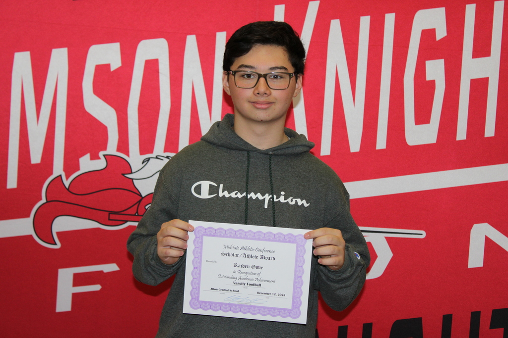 Scholar Athlete with certificate