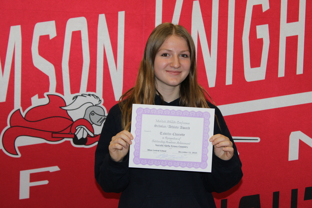 Scholar Athlete with certificate