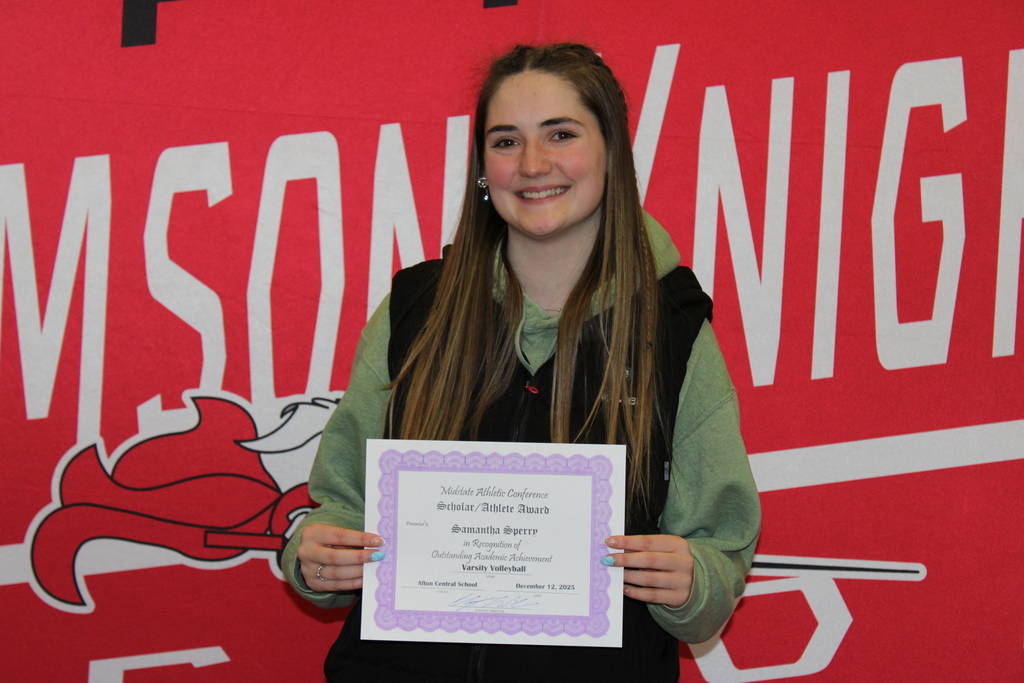 Scholar Athlete with certificate