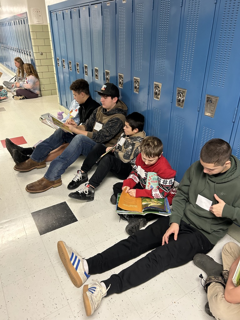 Several students reading together