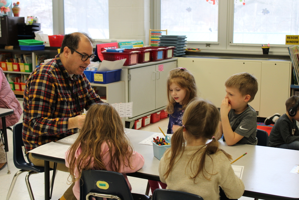 Students working on Math in Mr. Kolber's class