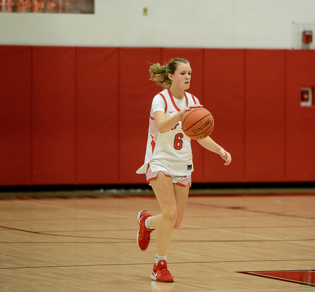 Afton player with the ball