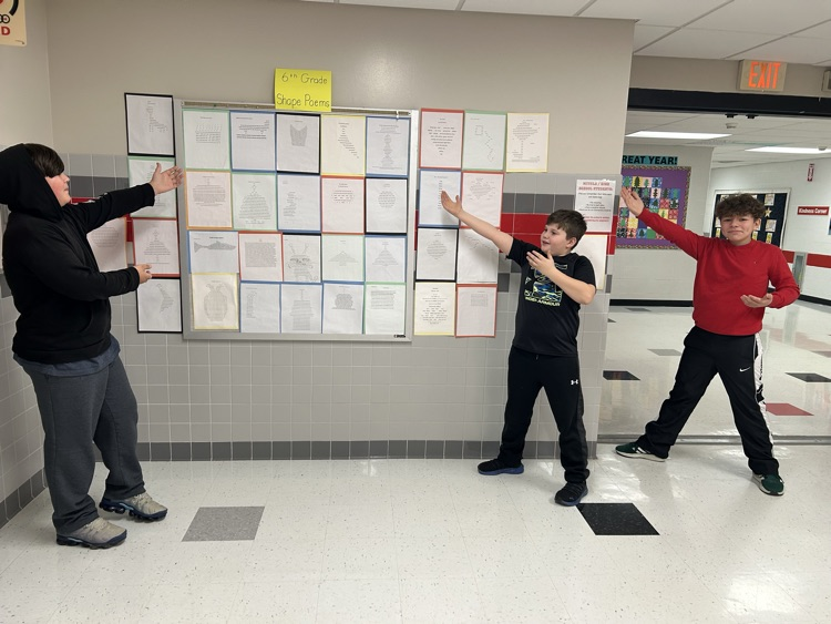 students with posters