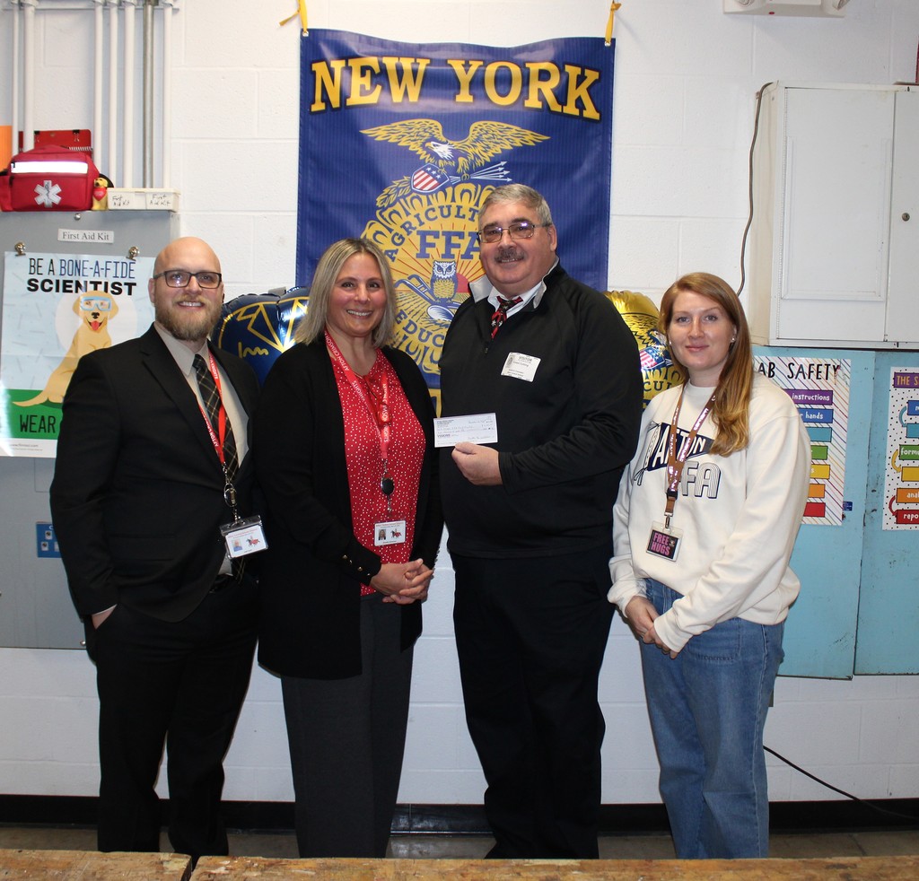 Afton Administration with FFA teacher and Afton Alumni Association Member