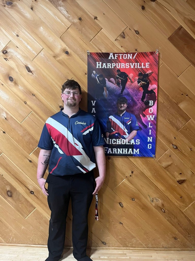 Bowling Senior Night Photo of Nicholas Farnham