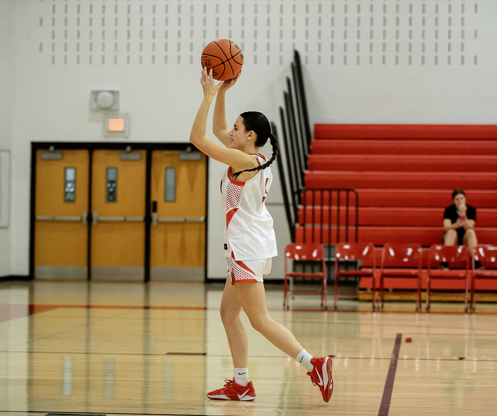 Afton player with a ball