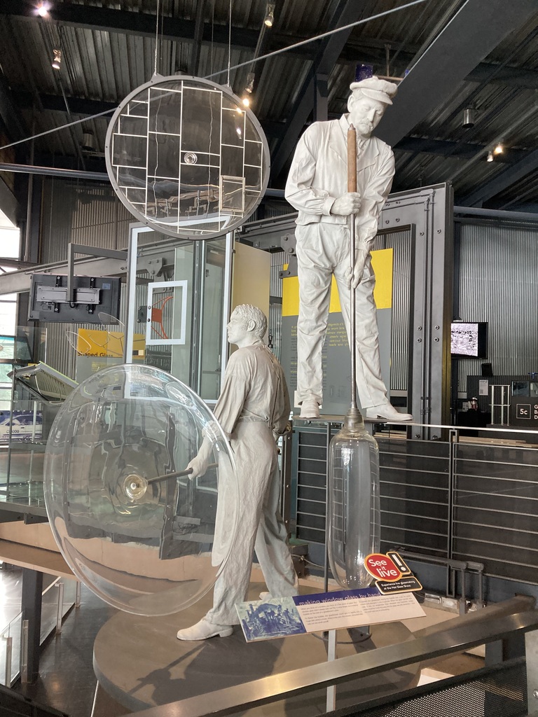 Glassmaking display at Corning Museum of Glass 