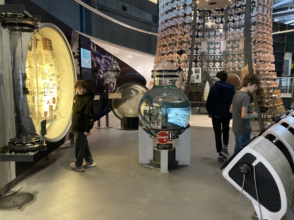 Students at Corning Museum of Glass enjoying exhibit