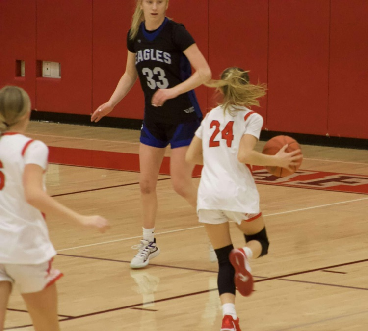 Afton player with the ball