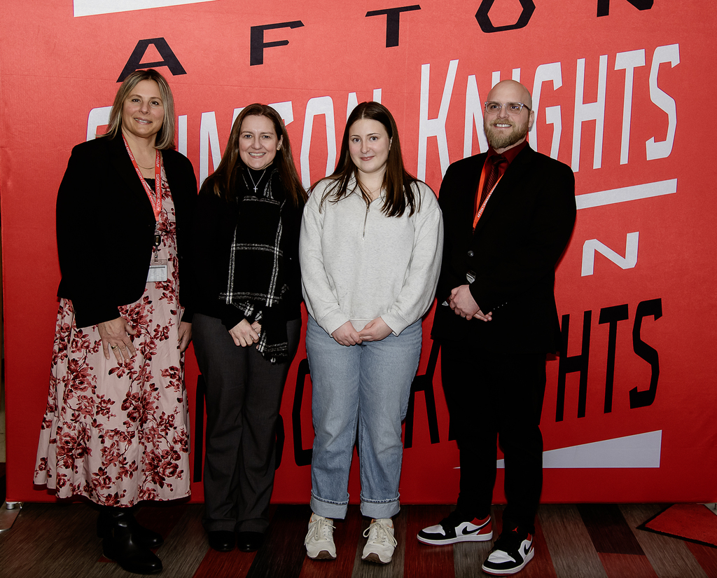 Valedictorian Emilie Hopkins with Superintendent Hammond and Principal Carle