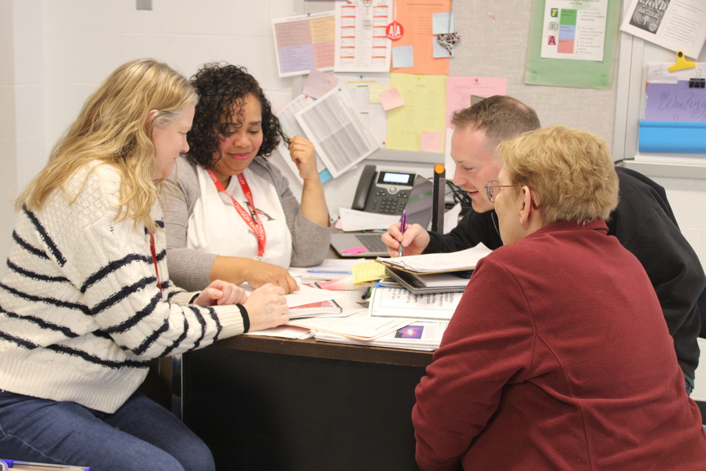 Teachers collaborating