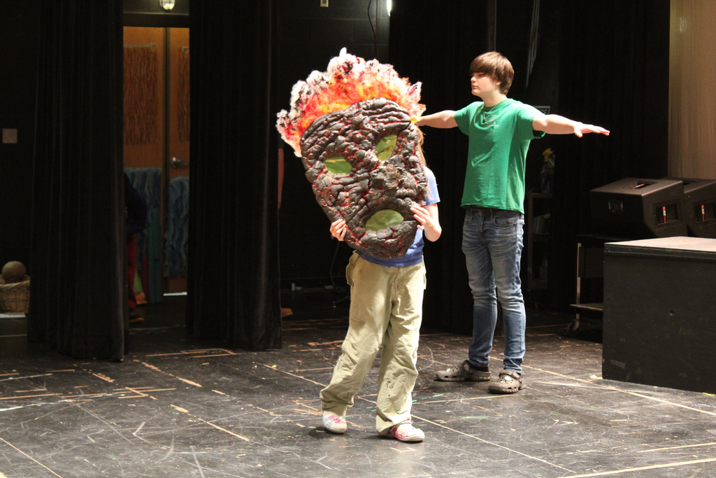 Afton students at rehersal