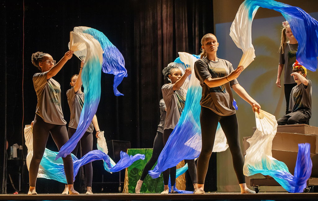 Students with banners