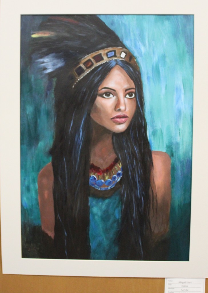 Student painting of Native American princess