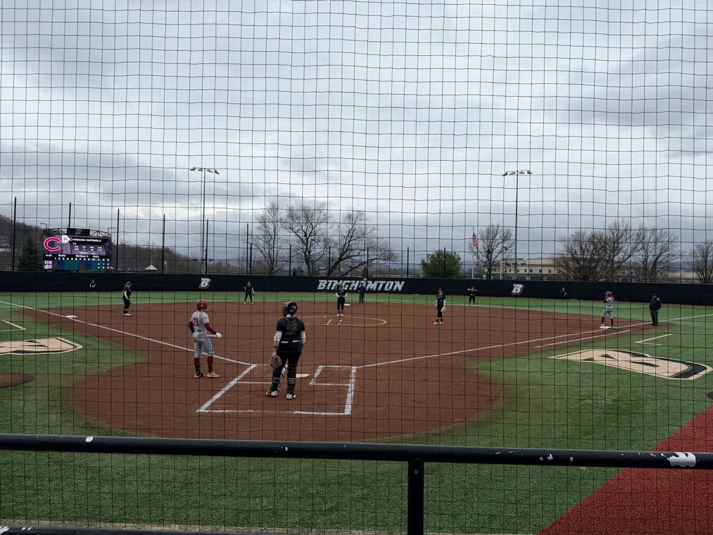 BU softball team in action