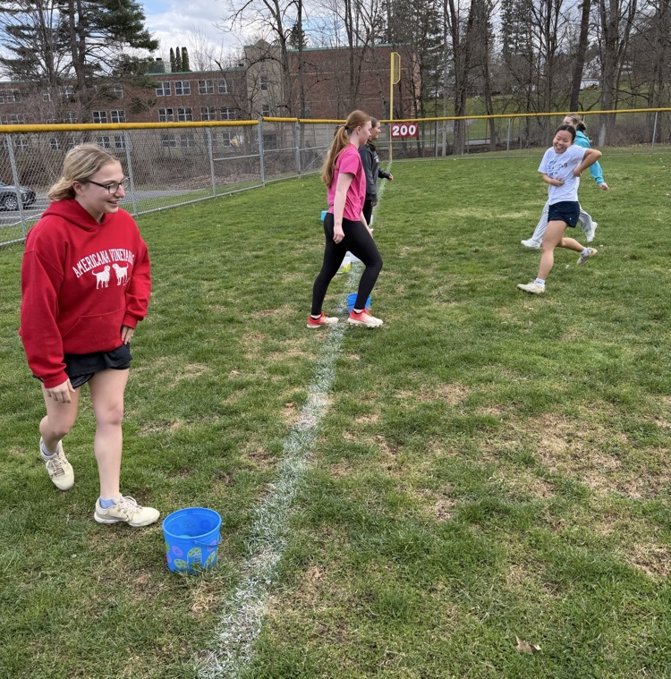 afton softball players Easter egg hunt