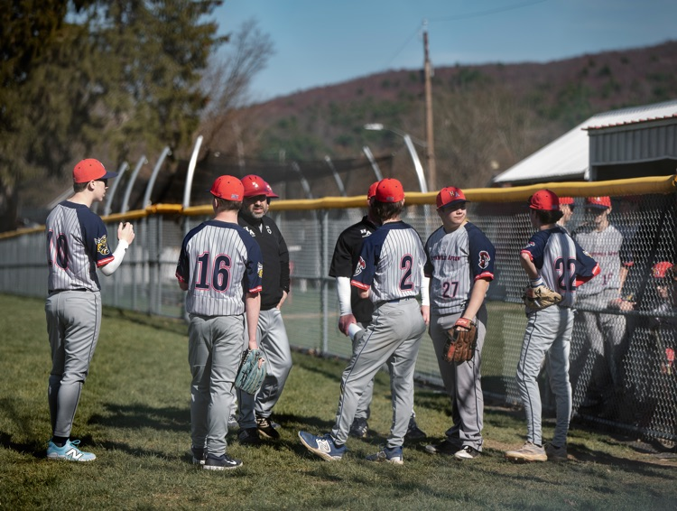 players in the dugout