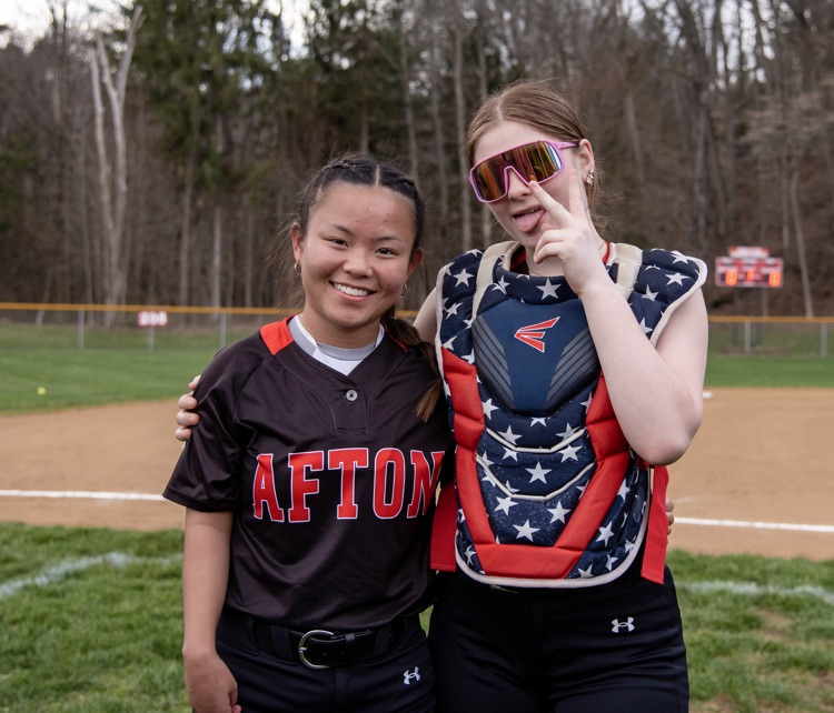 players smiling together