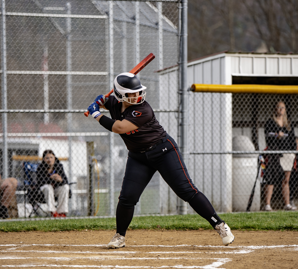 Afton player with the bat