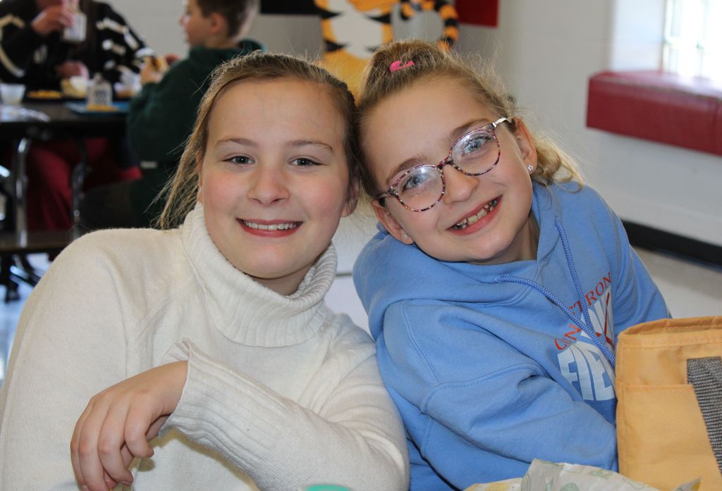 Afton students smiling together