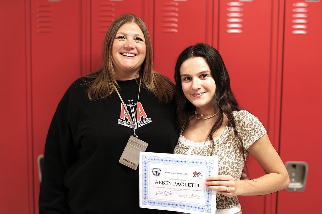 Abbey Paoletti with Ms. Sadowski