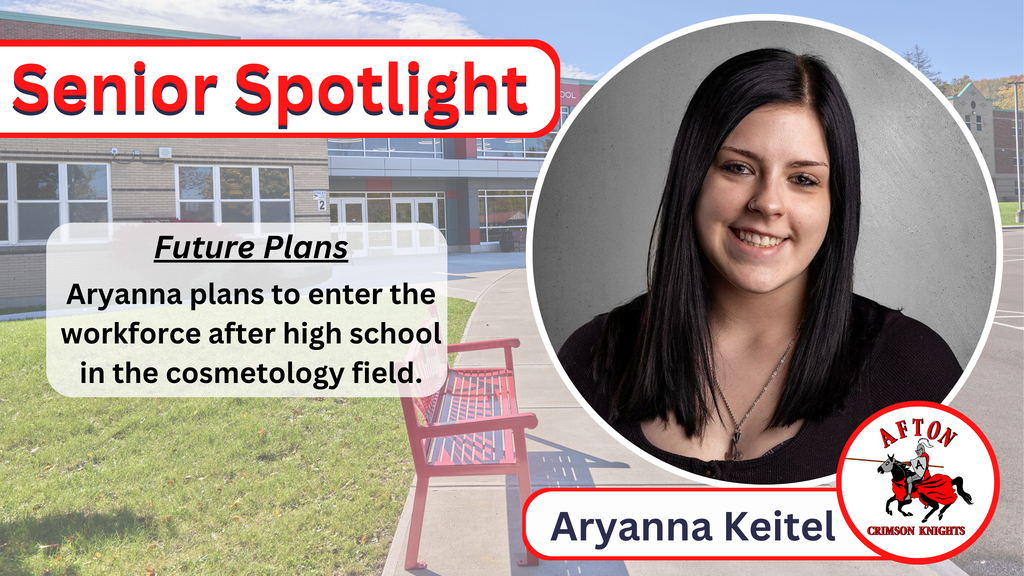 Aryanna Keitel Aryanna plans to enter the workforce after high school in the cosmetology field