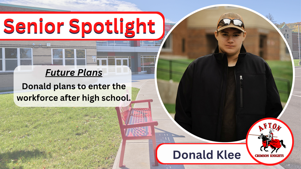 Donald Klee	Donald plans to enter the workforce after high school