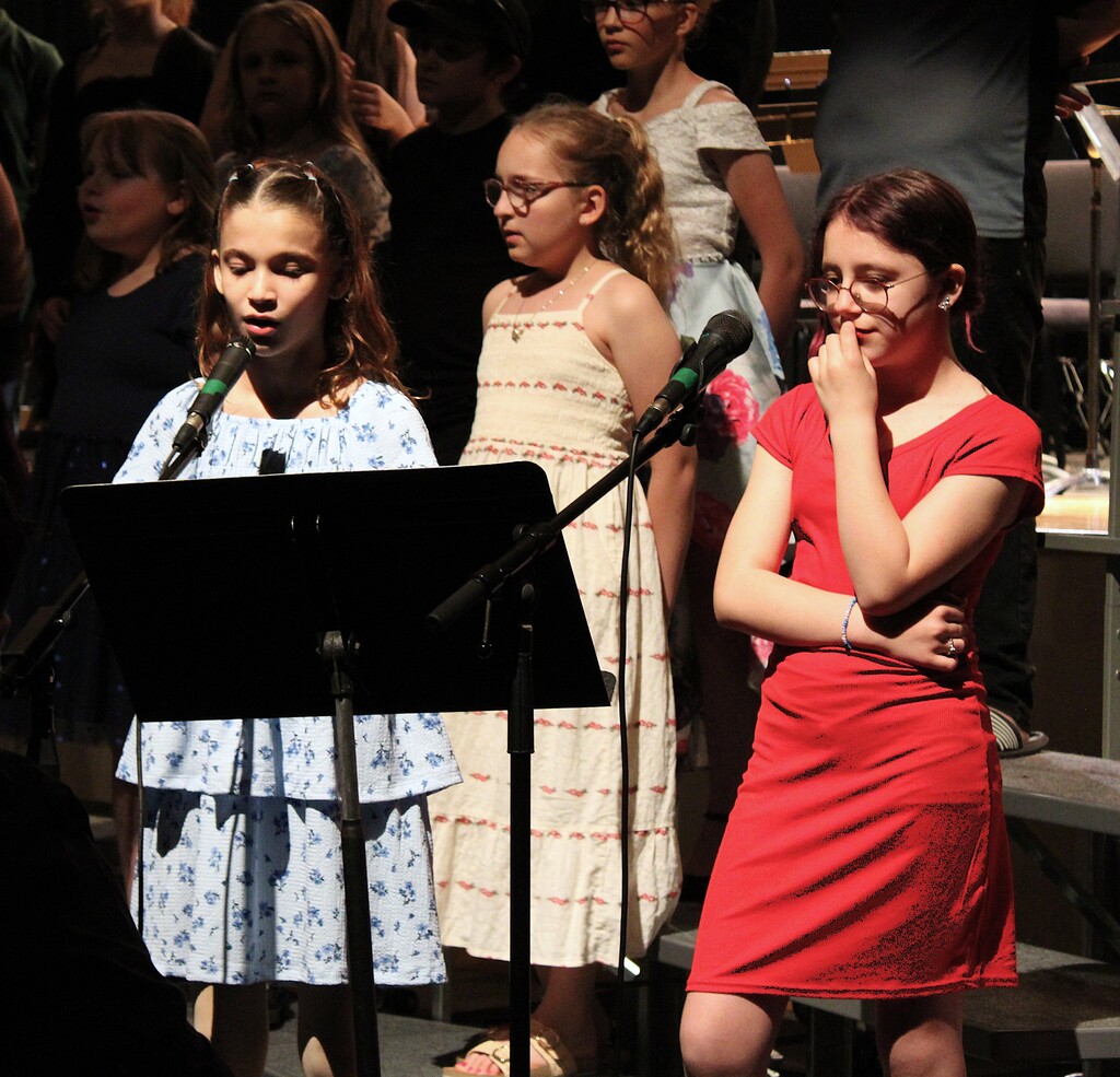 Student singing solo