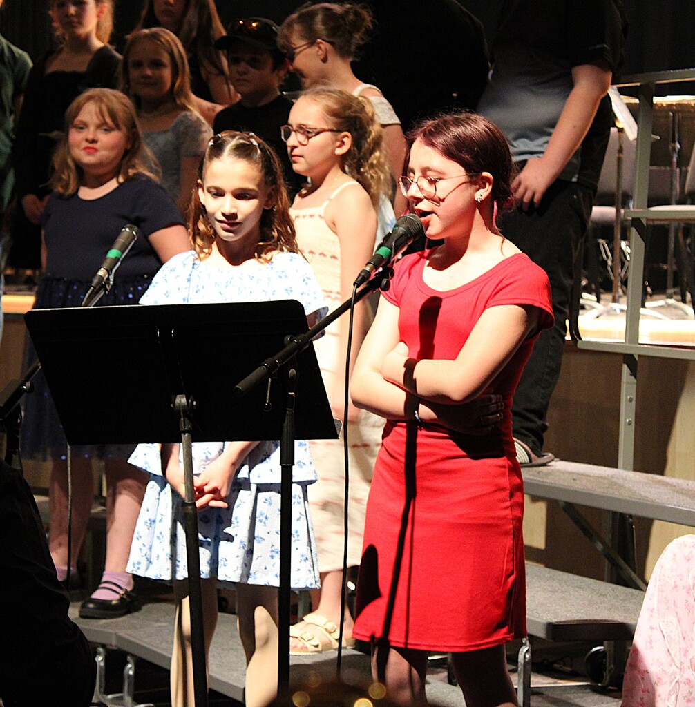 Students singing together