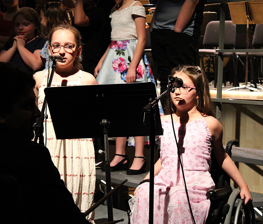 Students singing together