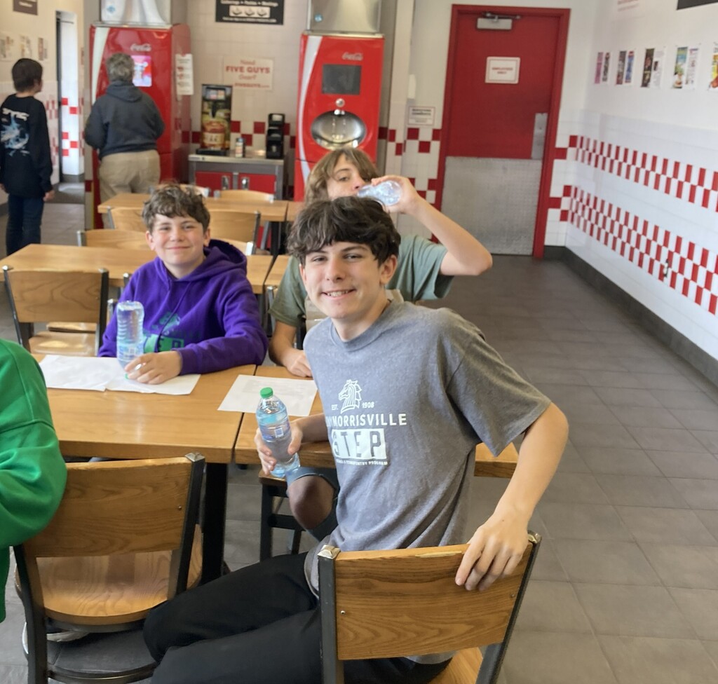 Students at 5 Guys