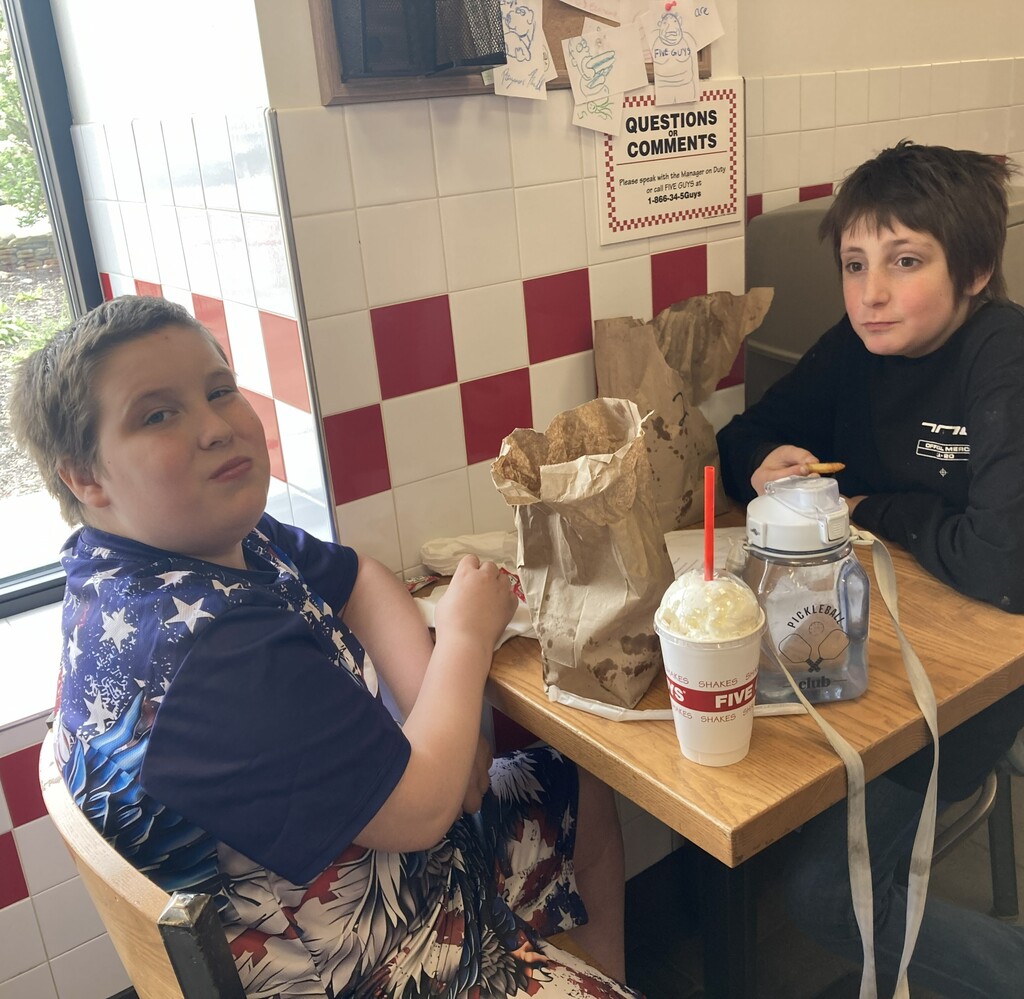 Students at 5 Guys