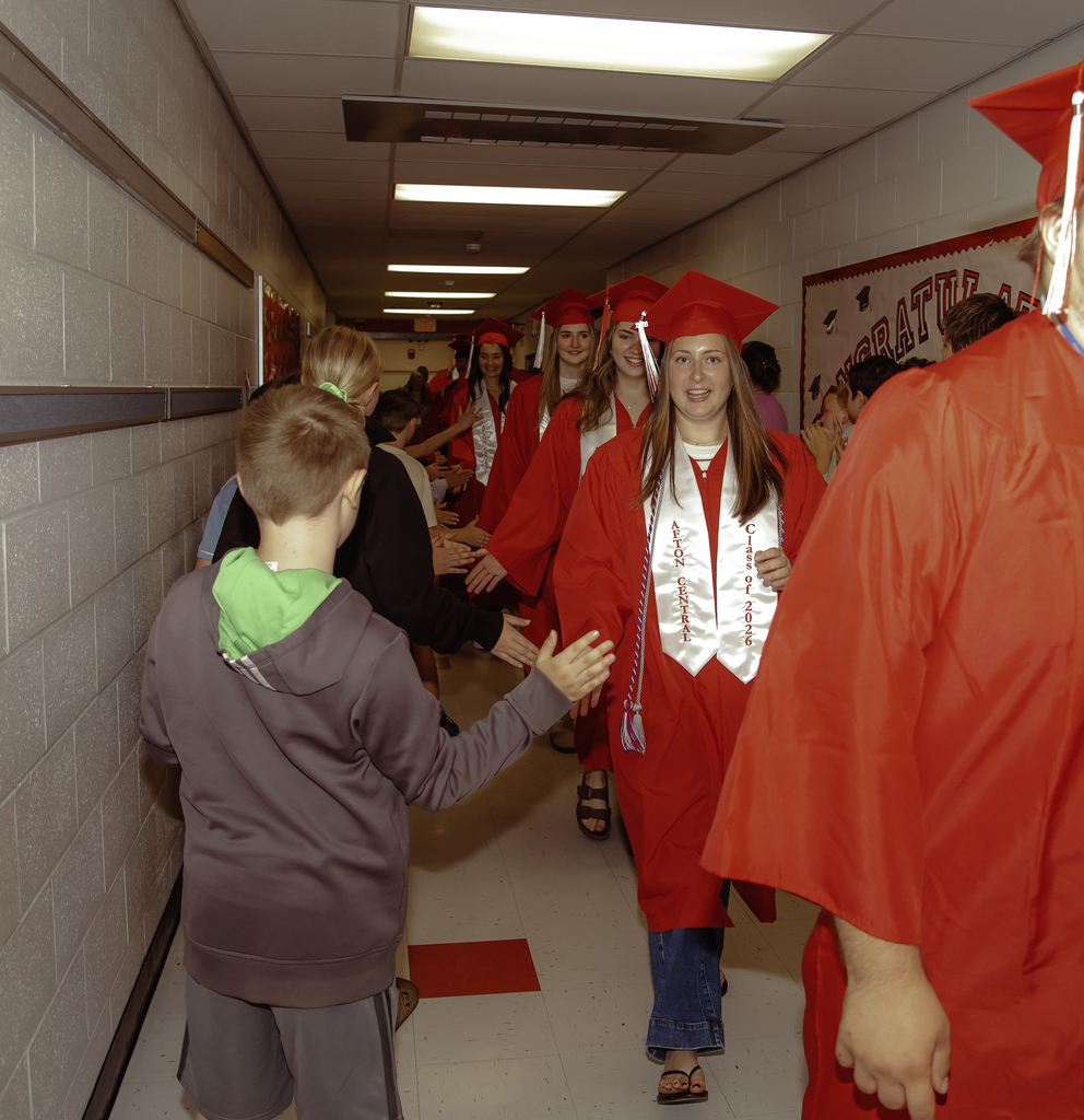 Seniors in hallway