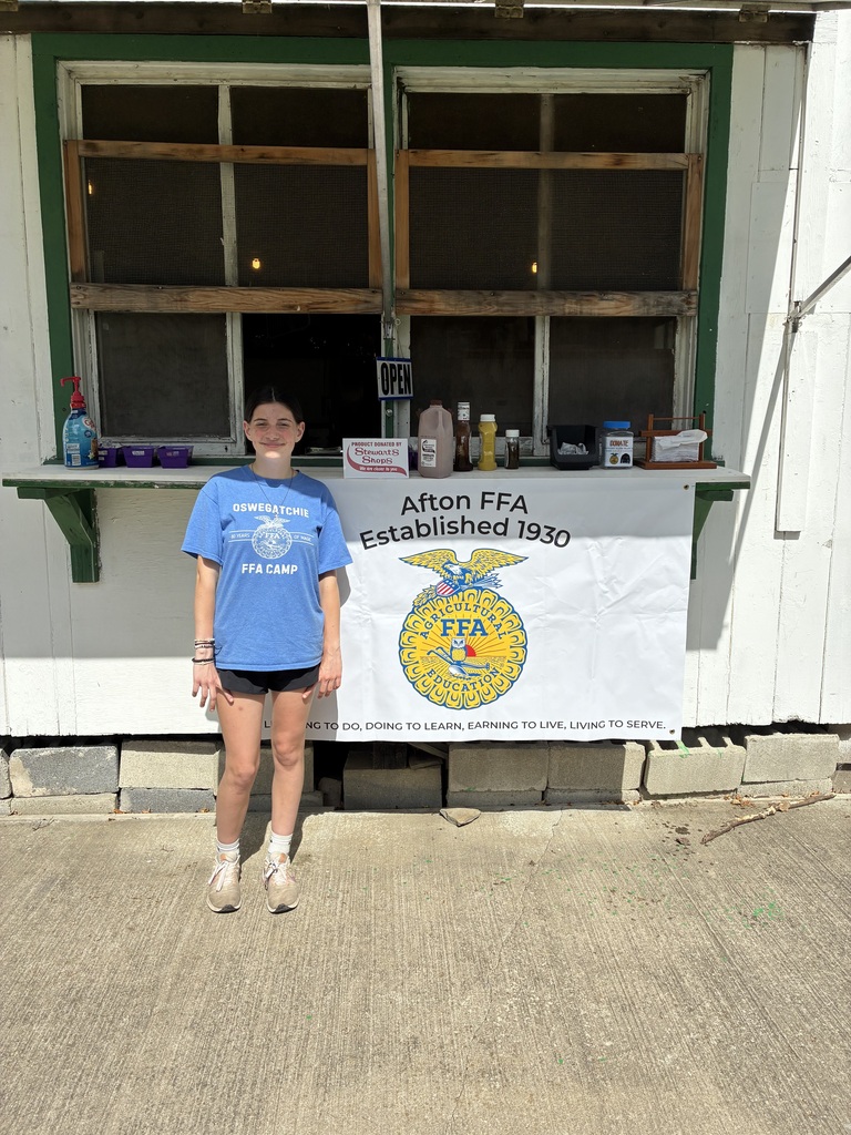 FFA student with poster