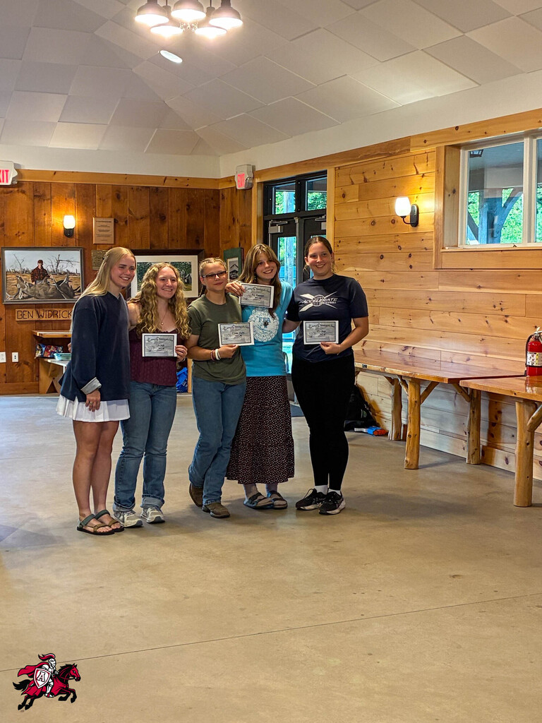 A group of Afton FFA members pose for photo at Camp Oswegatchie