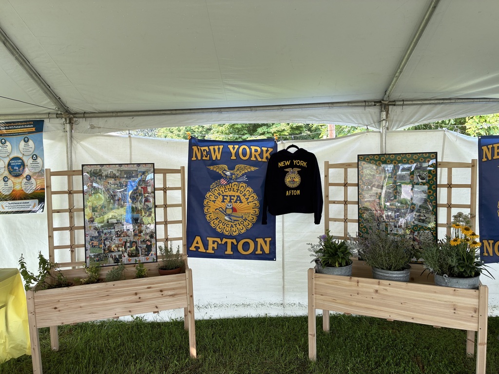 A photo of the Afton FFA booth at the Afton Fair