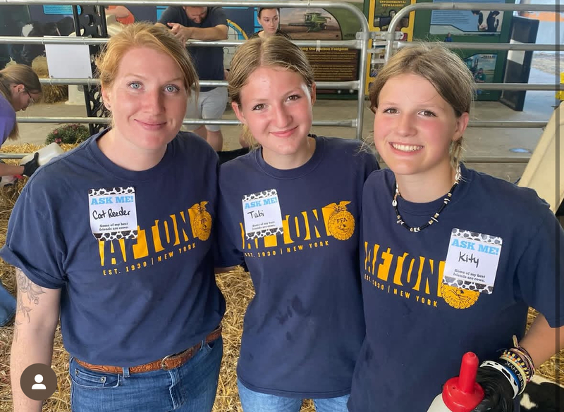 Afton Teacher with FFA students