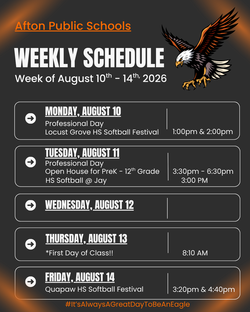 weekly schedule