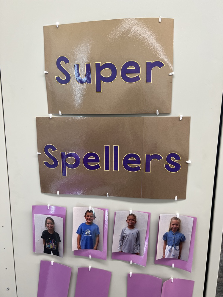 Second Grade Super Spellers of the week! Hard work pays off!