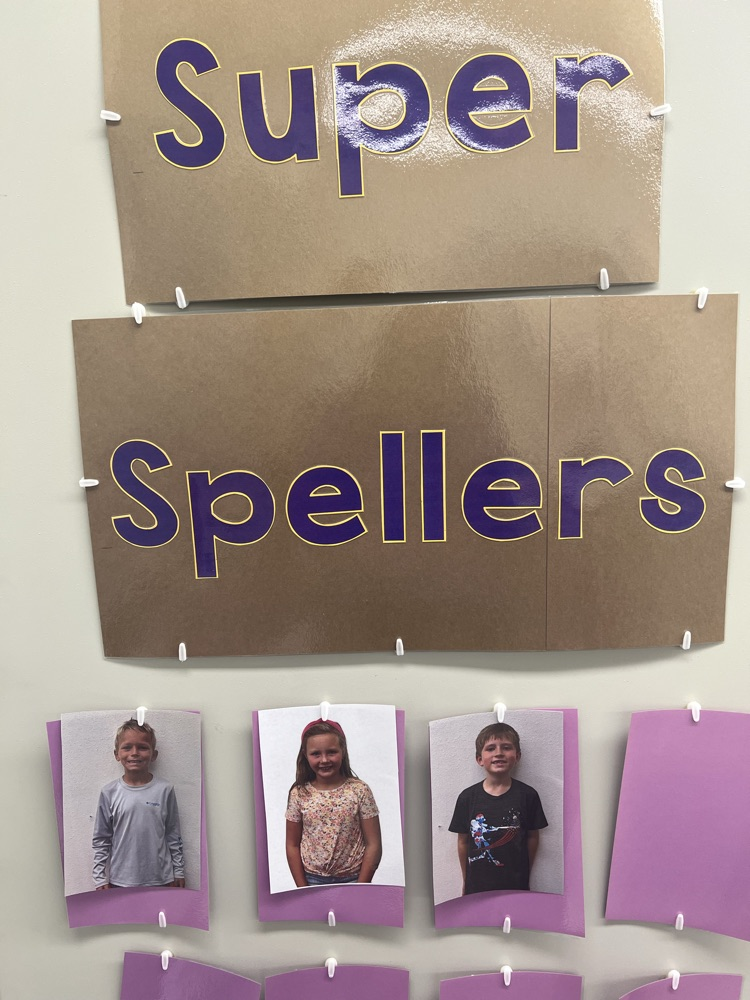 Second Grade Super Spellers of the week!  Nice work!!
