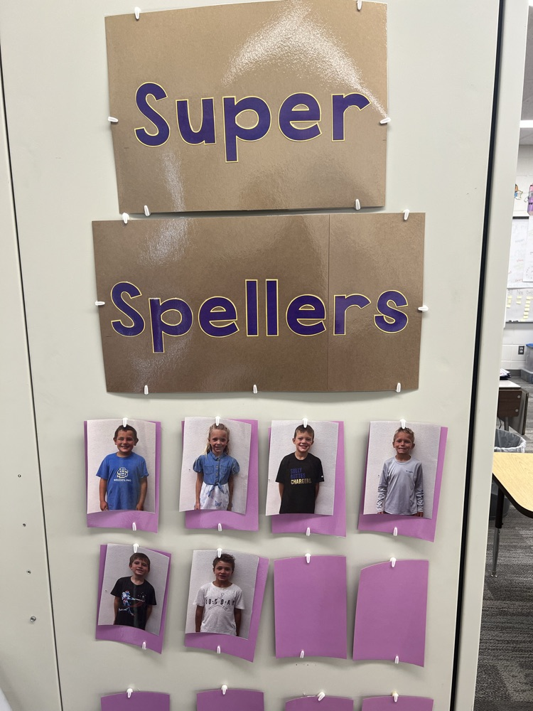 Second Grade Super Spellers of the week!