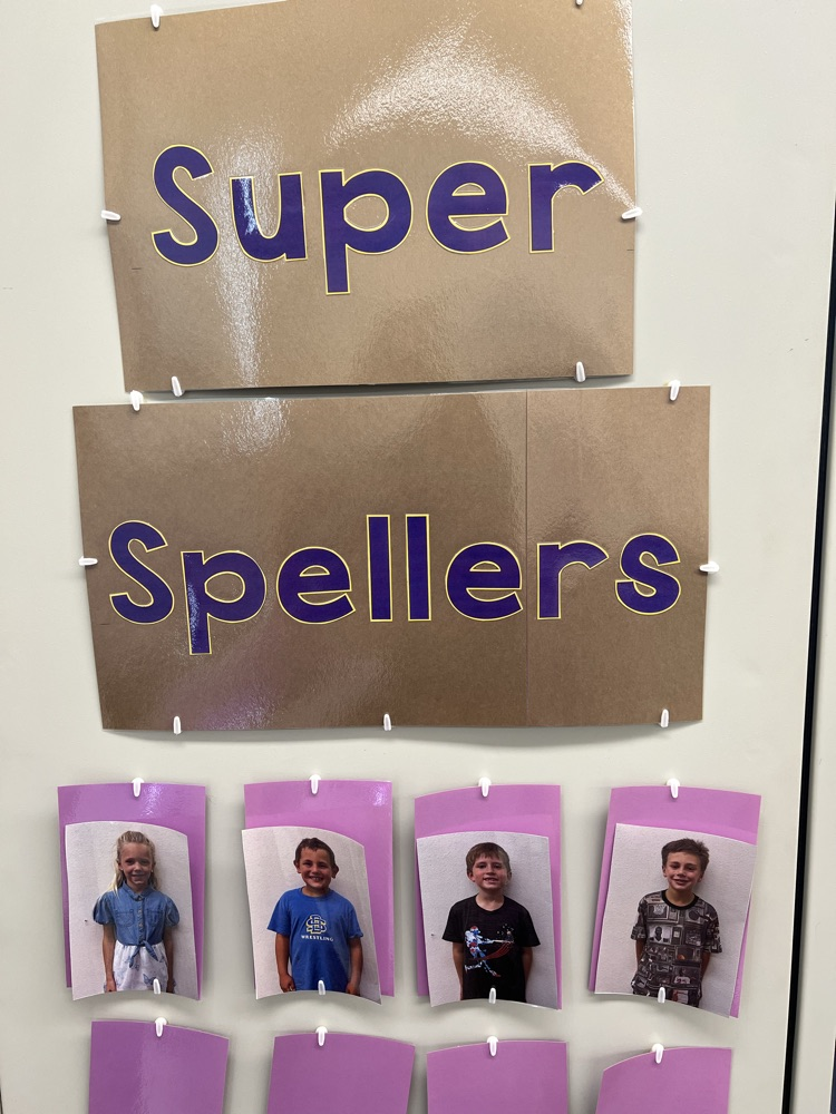 Second Grade Super Spellers of the week!  Nice job!