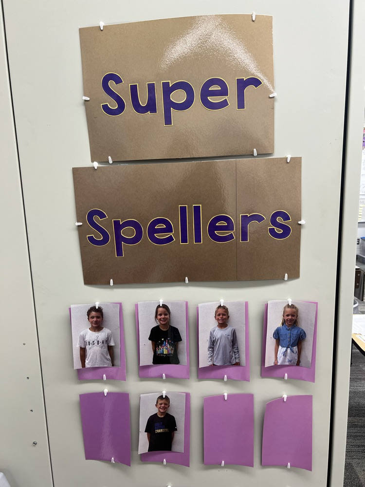 Second Grade Super Spellers of the week! Great job!👏